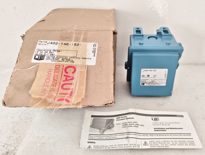 UNITED ELECTRIC Druckschalter J402-146-1521 0-30 PSI 0-2.1 BAR Neu