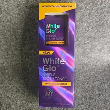 White Glo Purple Tooth Toner Whitening Serum Instant Colour Corrector New