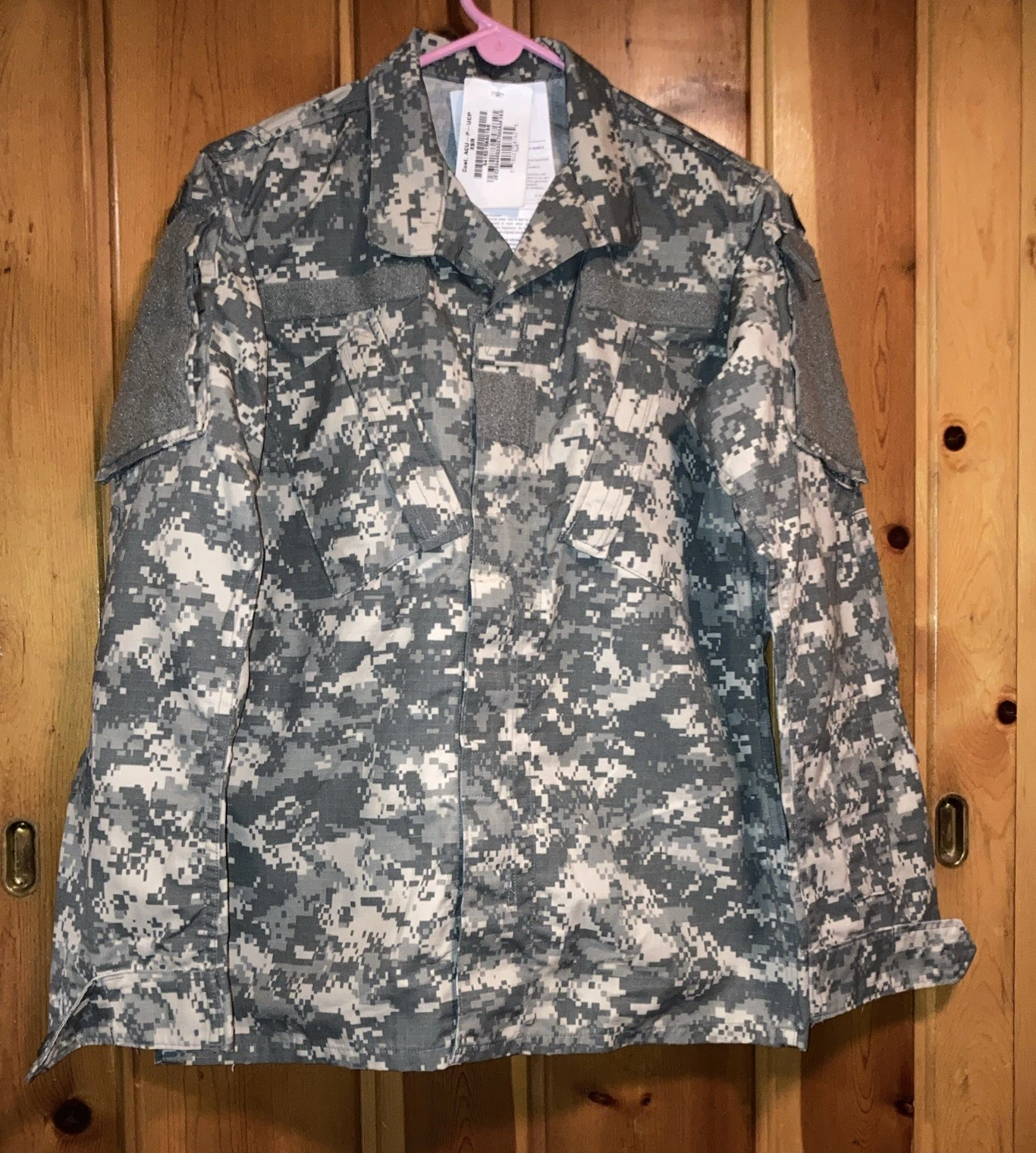 US Army Coat, Combat Unisex P Field, X-Small Reg, Zippered Digital Camo NWT