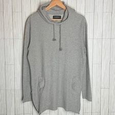 Pacsun Womens Hoodie Size Medium Gray Long Fit Side Zip Leggings Classy