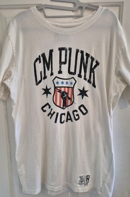 **** Roots Of Fight CM Punk XL Chicago - weißes T-Shirt WWE - AEW **** Wrestling 