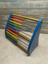 Vintage PLAYSKOOL Wooden ABACUS Wood TOY Math Counting