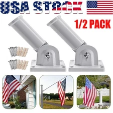Flag Pole Holder Adjustable Mounting Bracket For Outside Courtyard House