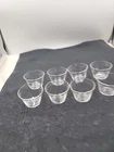 Set of 8 VTG PYREX  5 oz 462 Custard Cups Ramekin  Scalloped Edge 3 Rings