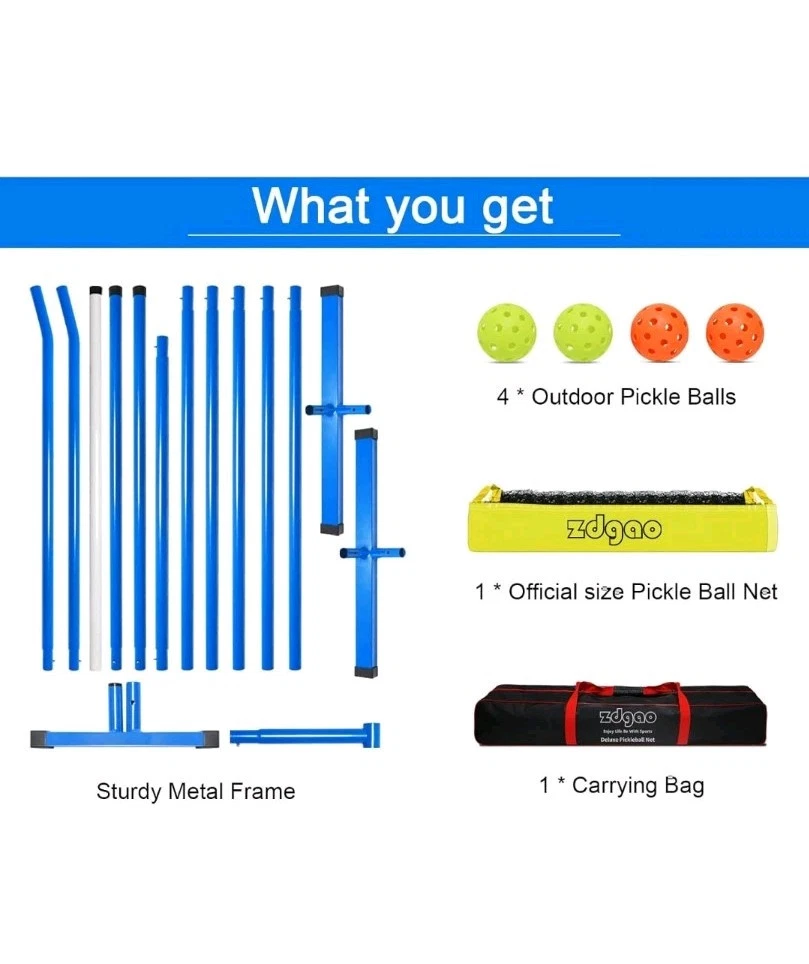 Pickleball Net for Driveway with 22FT Regulation Size Pickleball Net, 4 Outdoor Pickleball Net for Driveway with 22FT Regulation Size Pickleball Net, 4 Outdoor