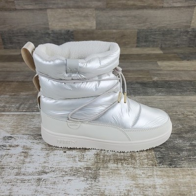 PUMA Snowbae Women Snow Boot Sz 7 Alpine Snow Frosted Ivory Ankle
