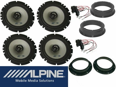 Alpine für VW Golf 5 V 1K ab 03 Komplett Lautsprecher Boxen Set Tür Vorn Hinten