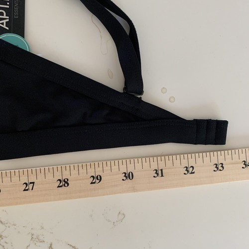 Apt 9 Swimwear Black Bikini Top Womens Size XL Bandeau Swim Wire Crisscross New - Picture 6 of 12