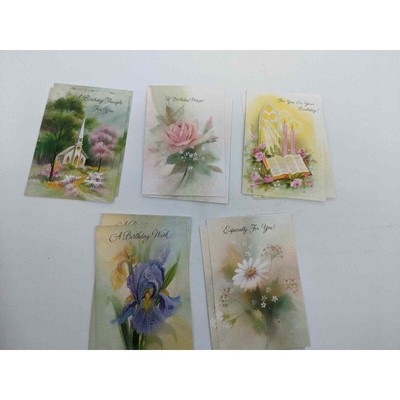 Flower - Reflection of Faith - Birthday Cards Lot of 12
