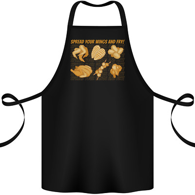 Spread Your Wings & Fry Lustige Huhn BBQ Baumwolle Schürze 100% Bio