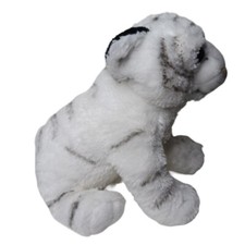 Wild Republic Baby White Tiger Cub Plush 12  Stuffed Animal Blue Eye