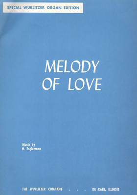 Wurlitzer Organ Melody of Love Sheet Music Read-A-Rhythm / Standard Edition