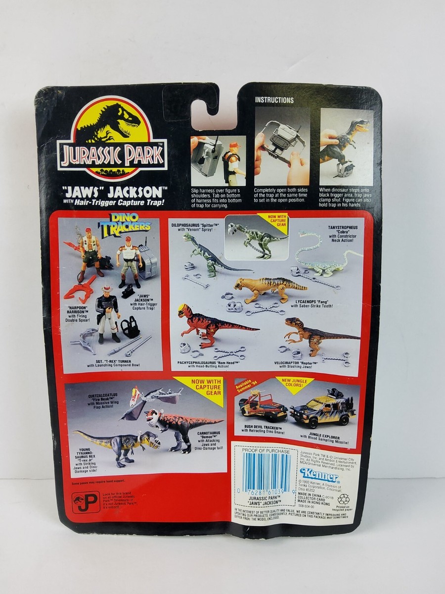 特撮 JURASSIC PARK DINO TRACKER JAWS JACKSON 1993 Jurassic Park Dino Trackers Jaws Jackson Figure