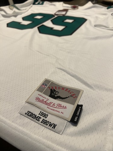 1990 Throwback Mitchell & Ness Philadelphia Eagles Jerome Brown NFL Jersey Sz 52 - Picture 2 of 7