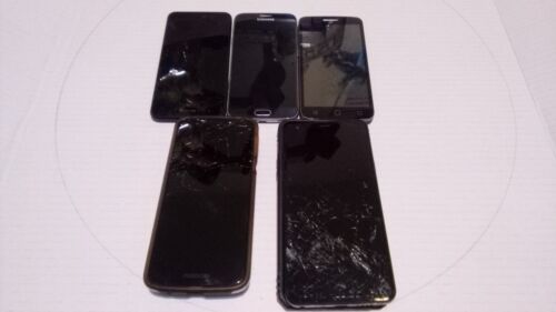 Smartphones Broken Parts Only Lot 5phones - Picture 1 of 11