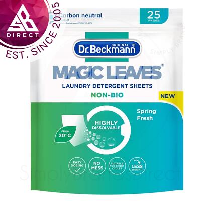 Dr Beckmann Magic Leaves Non-Bio Laundry Detergent Sheets Intense Spring Fresh
