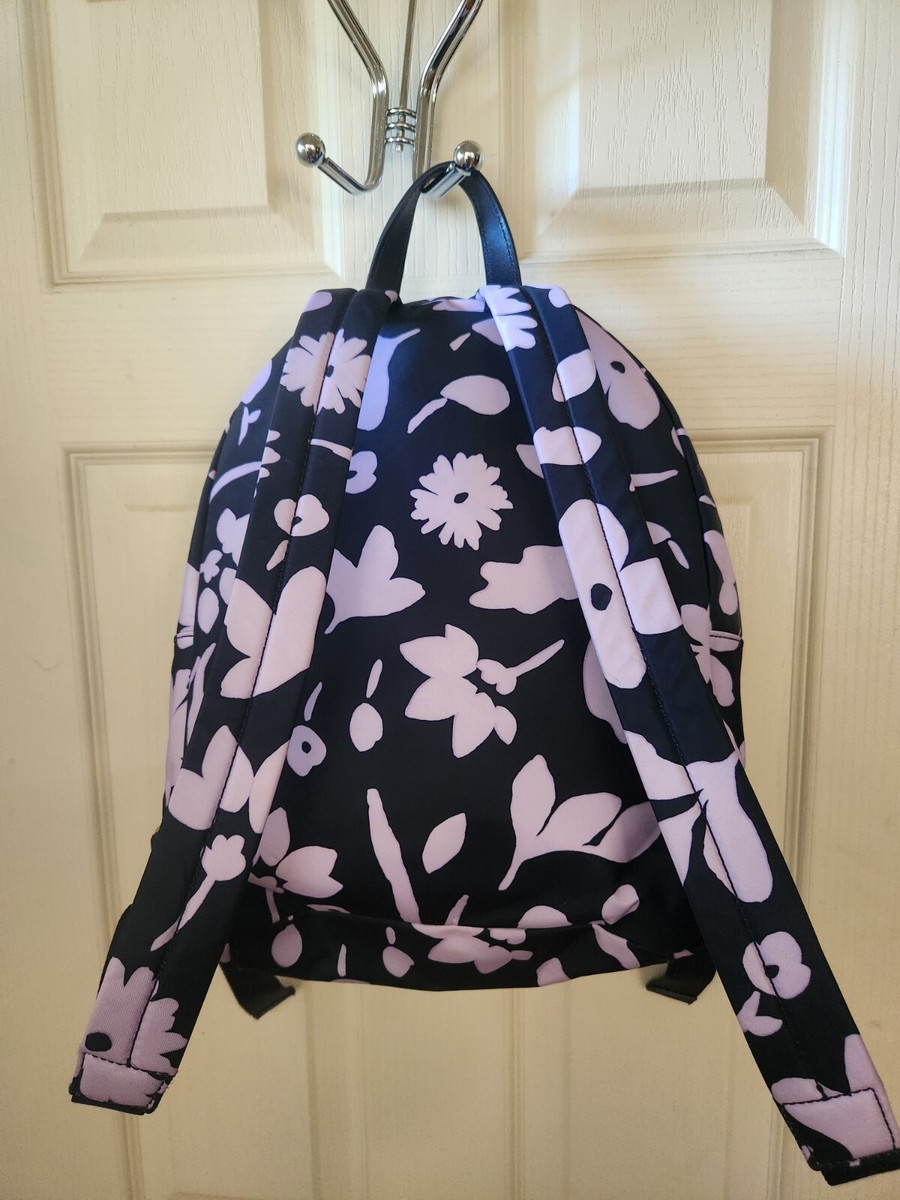 KATE SPADE NEW YORK WATSON LANE HARTLEY NAVY FLORAL BACKPACK PURSE