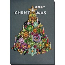 Bead Embroidery Kit Christmas tree DIY Abris Art Bead Stitching needlepoint
