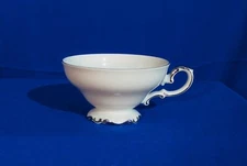 Crown Jewel Elegance Tea Cup Footed Platinum Scrolls Bavaria Germany