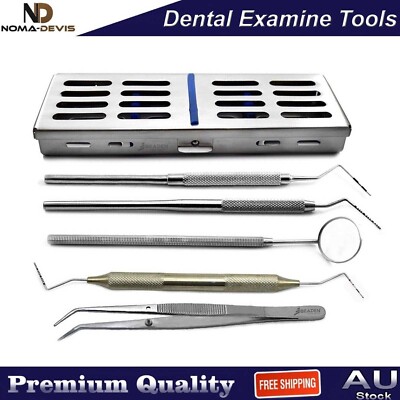 Dental Cotton Dressing Tweezers Depth Measuring Perio Probe Dentist Examine Tool