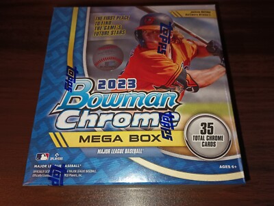 2023 Bowman Chrome Baseball Mega Box 5 Packs + 2 Exclusive Mega Packs