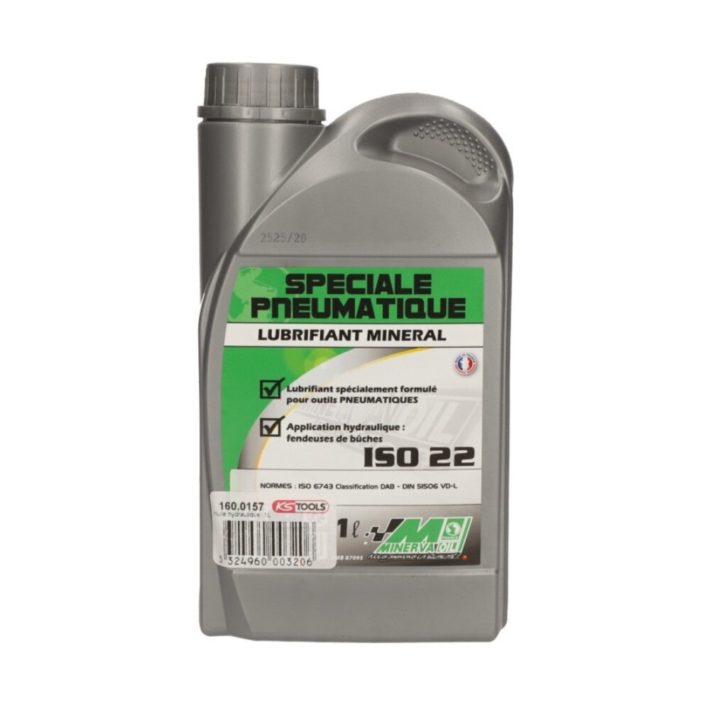 Lubrifiant ISO 22 pneumatique KS TOOLS 1L pour l entretien de votre atelier auto