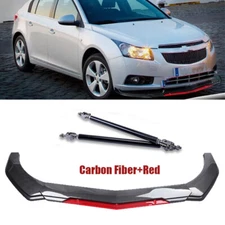 For Chevrolet Cruze Front Bumper Lip Spoiler Splitter Carbon Fiber Body Kit