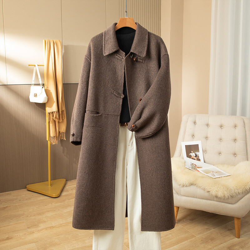 Double Sided Cashmere Coat Women's Long Winter New Korean Loose