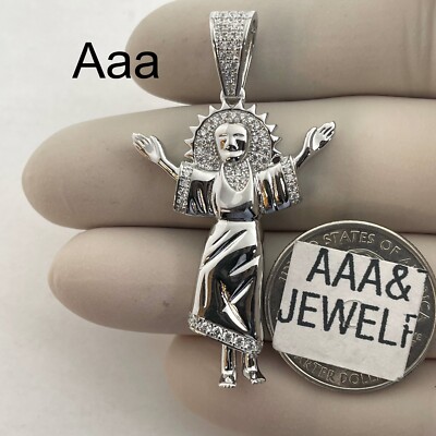 925 Solid Sterling silver Cubic Zirconia BABY JESUS Pendant | eBay