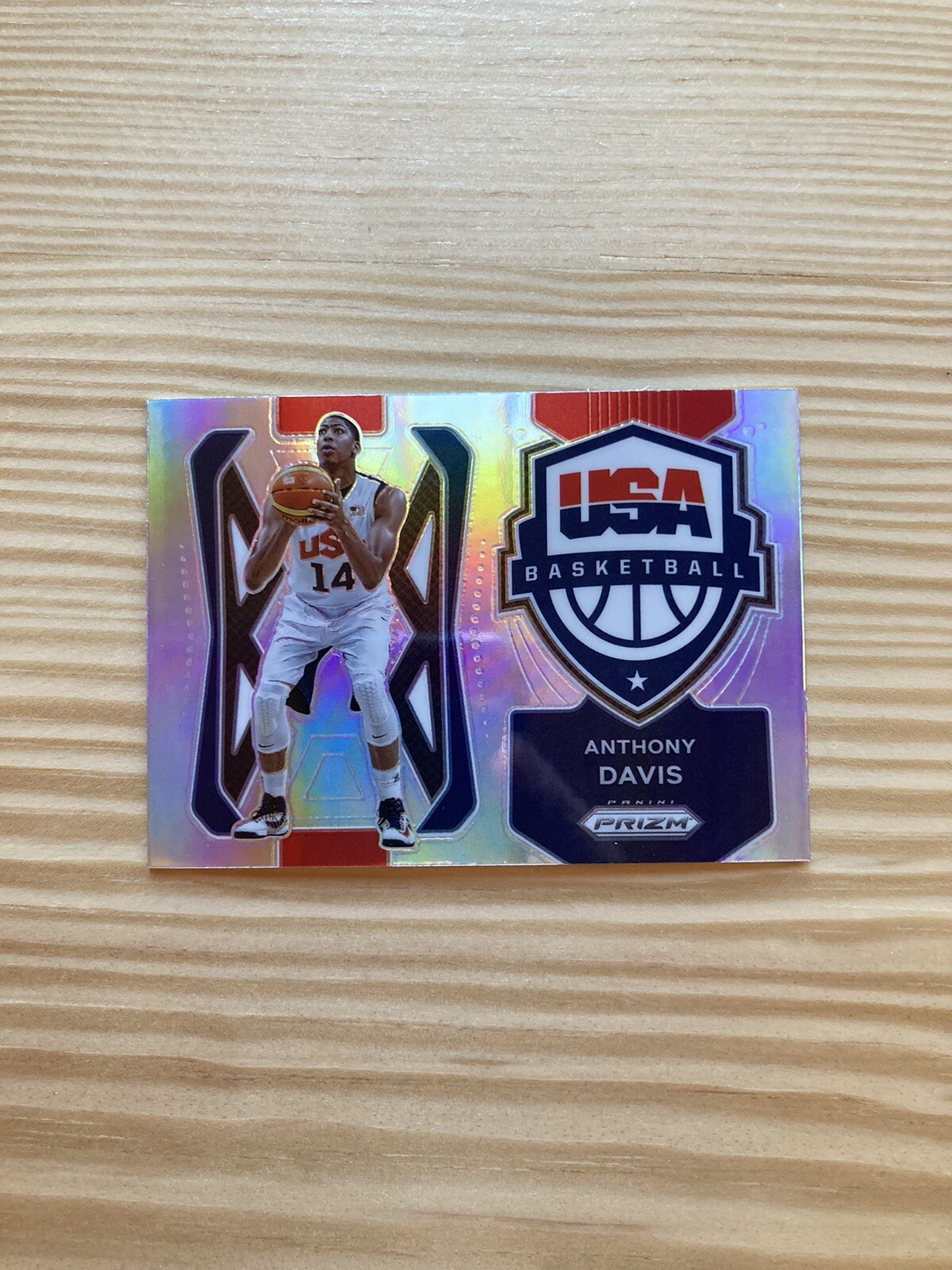 2021-22 Panini Prizm - USA Basketball Silver Prizm #3 Anthony Davis Lakers
