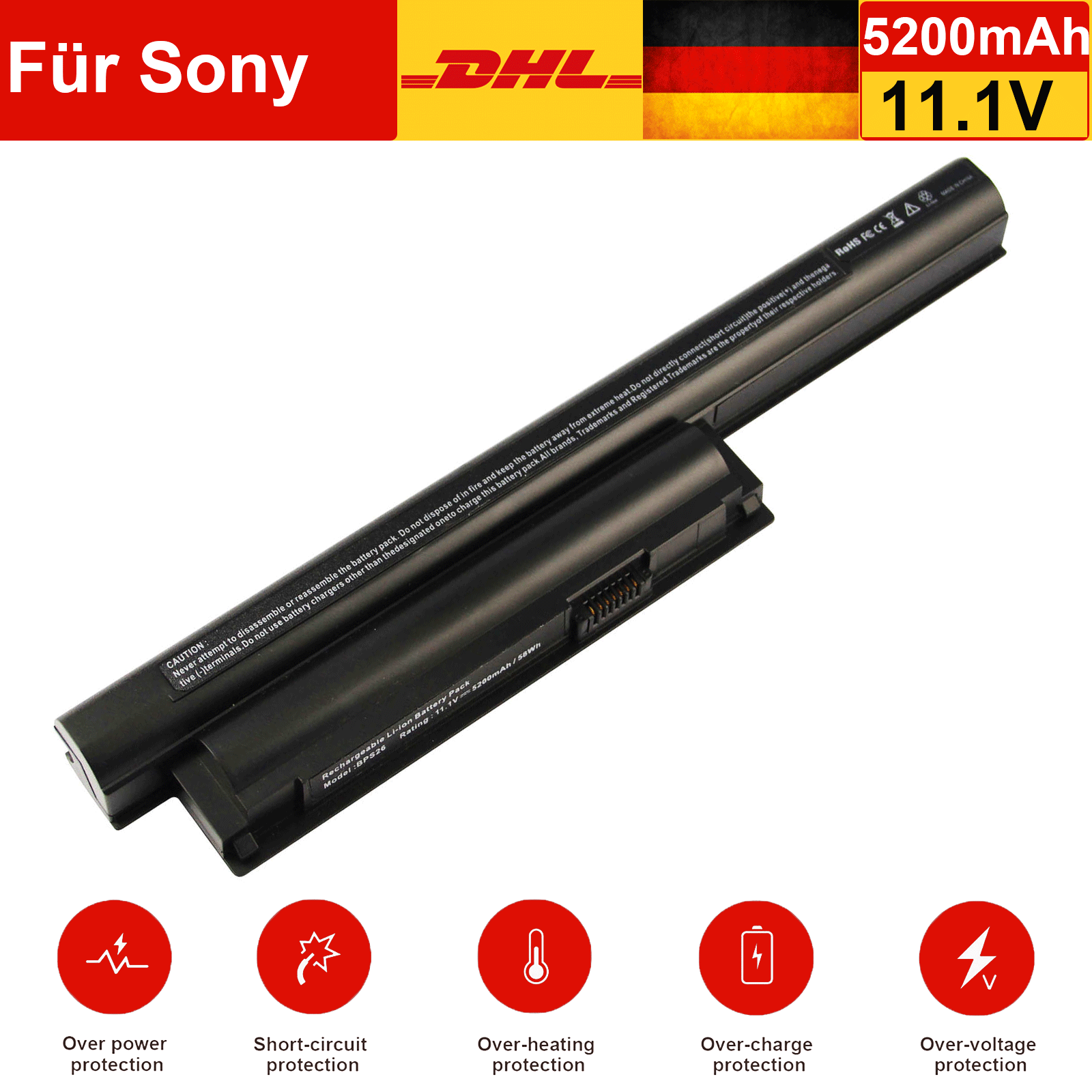 BLESYS VGP-BPS35A Laptop Accu voor Sony Vaio 14E 15E SVF14 SVF15 Serie 2200mAh (compatibiliteit met 14.8V 2670mAh 40Wh originele batterij