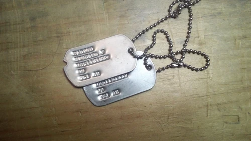 ww2 custom notched military dog tags