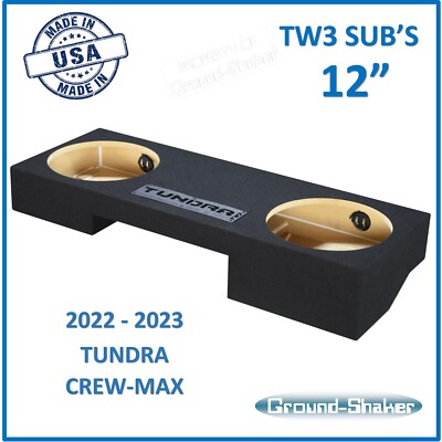 Fits Toyota Tundra Crew Max 2022-2023 12'' TW3 Under Seat Subwoofer Enclosure