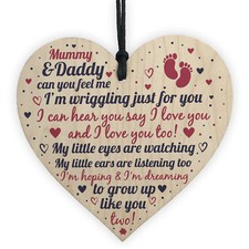 New Mum And Dad Gifts Wooden Heart Baby Shower Gifts For Mum And Dad Baby Gift
