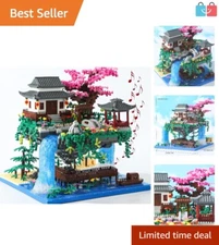 Elegant Sakura Tree House Building Kit - 3320 Pcs with Original Music & Gift Box