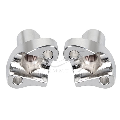 Chrome 2" Straight Handlebar Risers For Harley 1" Bar Sportster 1200 883 Dyna - Picture 14 of 20