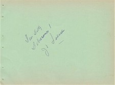 Vintage JO LOESSER Autograph