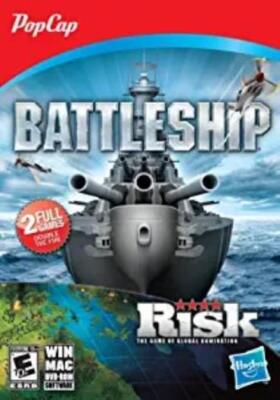 Battleship & Risk PC DVD global domination naval battle classic computer games!