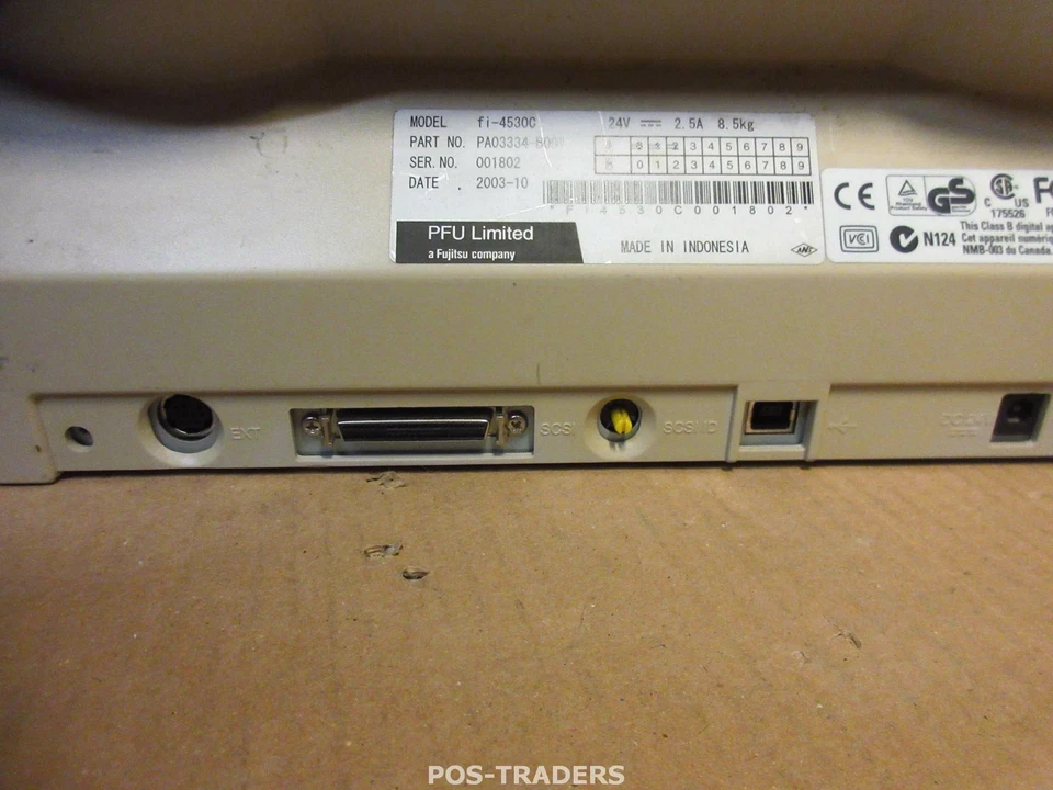 Fujitsu Fi-4530C A3 Colour Duplex USB Dcoument Scanner  SCANS OK / YELLOW HOUSIN - Bild 3 von 4