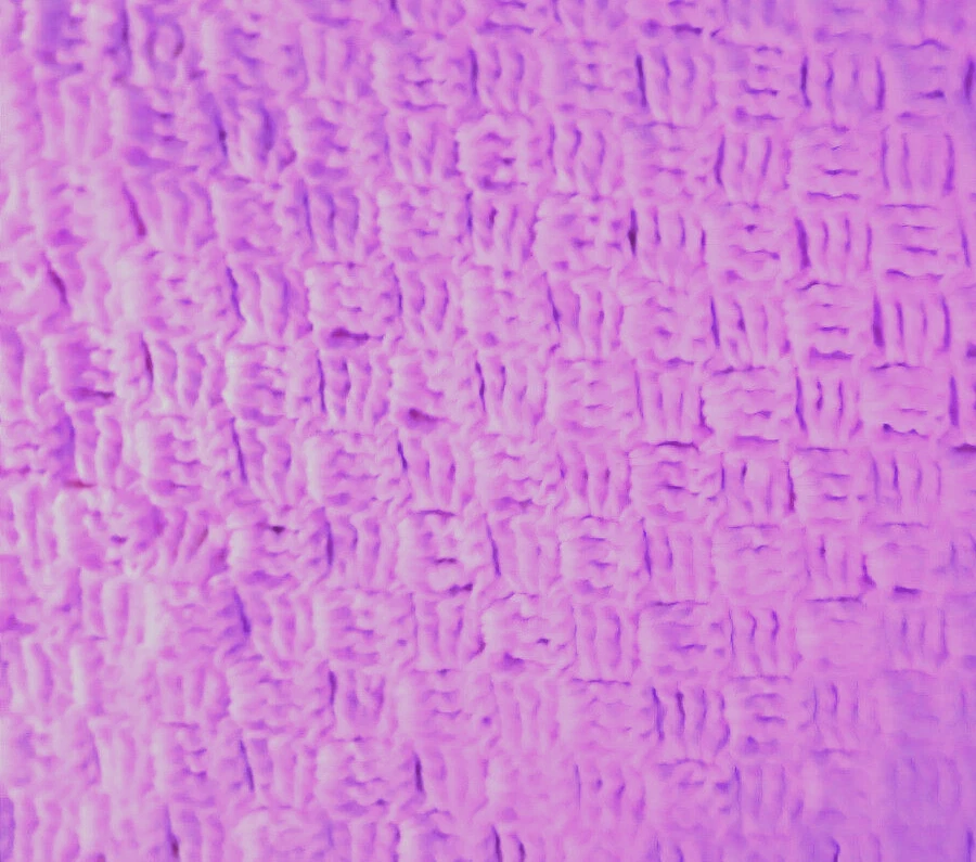 Manta bebé rosa hecha a mano ganchillo tejido suave cuna 40' X 40" Foto 2 de 4