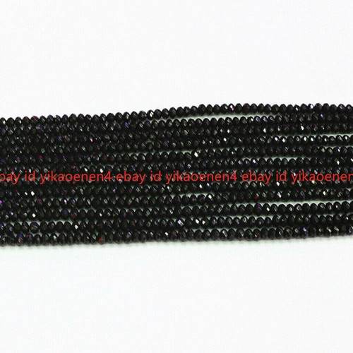 Faceted 2x4mm Genuine Natural Rondelle Gemstone Abacus Loose Beads 15" Strand - Picture 11 of 29