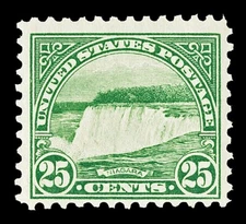 Scott 568 1922 25c Niagara Perf 11 Flat Plate Issue Mint F-VF OG NH Cat $30