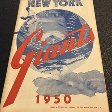 1950 BASEBALL~UN SCORED POLO GROUNDS BROOKLYN/NY GIANTS PROGRAM~JACKIE ROBINSON~