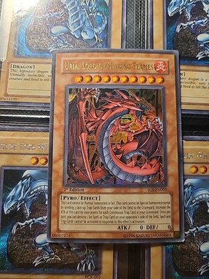 Yu-Gi-Oh! Uria Lord of Searing Flame SOI-EN001 1st Edition Ultra Rare