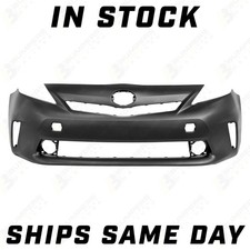 New Primered - Front Bumper Cover For 2012 2013 2014 Toyota Prius V W Halogen