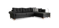 Schwarzes Ecksofa Moderne L-Form Couch Wohnzimmer Polster Eckcouch Neu