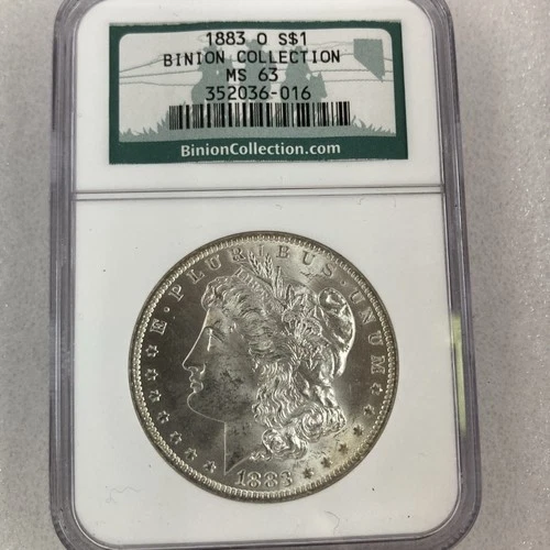 1883 New Orleans Morgan Silver Dollar NGC MS63 Binion Collection