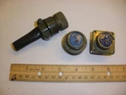 NEW - MS3106A 18-3P (SR) with Bushing and MS3102A 18-3S - 2 Pin Mating Pair