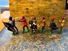 Trophy Miniatures Zulu Wars. Six British Native allies 1:32 Metal