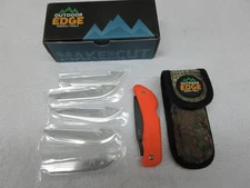 Outdoor Edge Razor Blaze Orange RB-20 5 extra blades w/sheath NIB